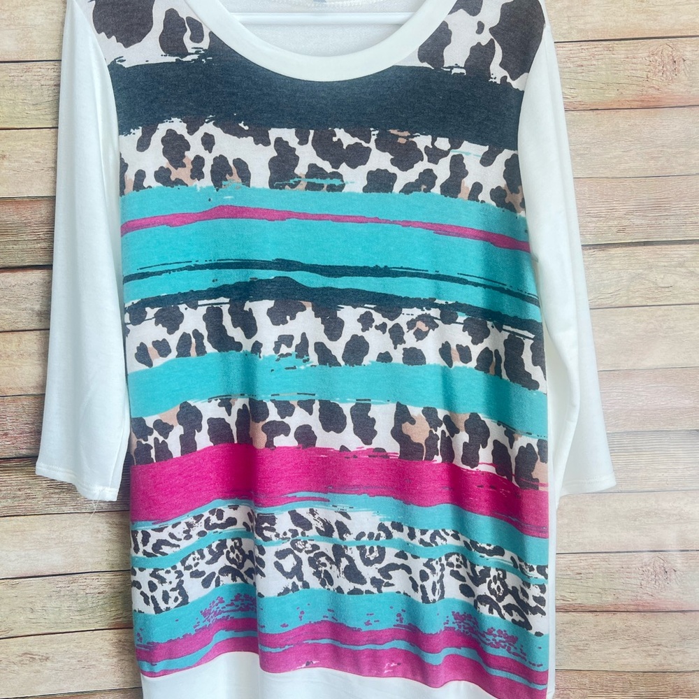 Acting Pro Multicolor Animal Print Tunic
